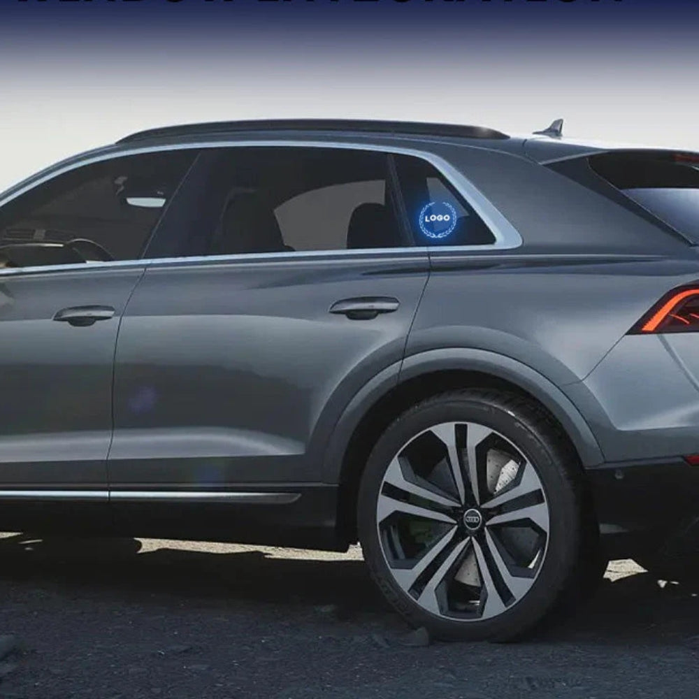 Uppladdningsbar LED-billogo - neonljuseffekt